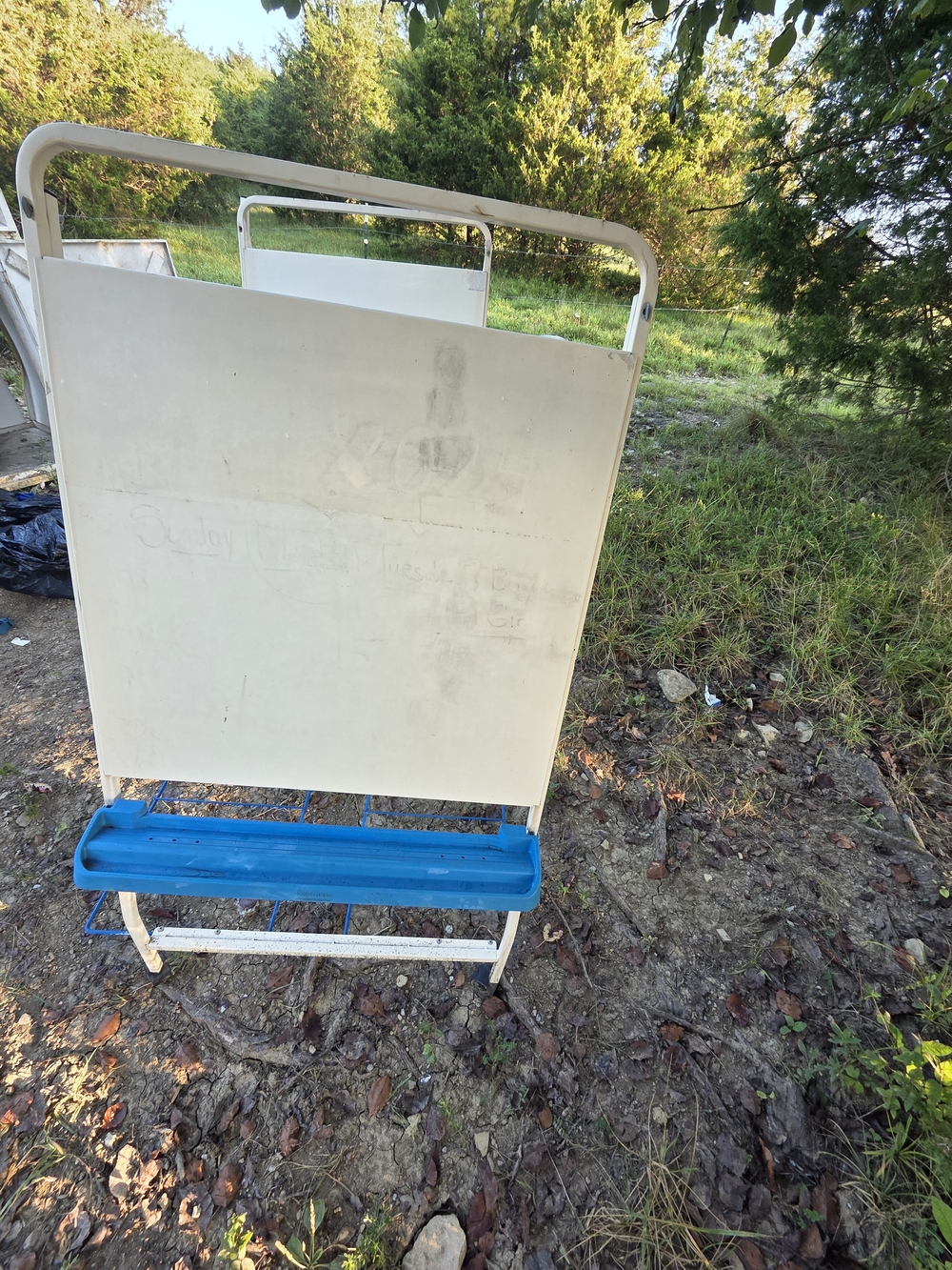 White and Blue Freestanding Home Accent Display Panel